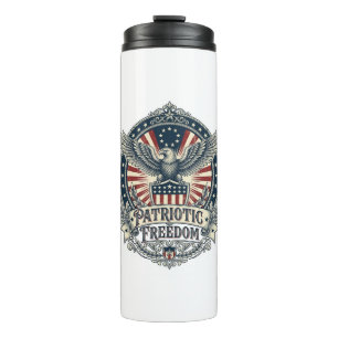 Patriotic Birth Year Series Vector Graphic Tee Thermal Tumbler