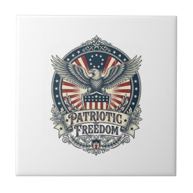 Patriotic Birth Year Series Vector Graphic Tee Tile (Front)