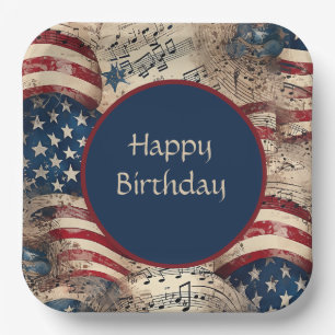 Patriotic BIrthday Party Paper Plate
