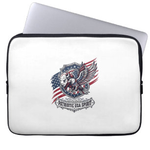 Patriotic Bison Eagle Crest Animal Hybrid Patrioti Laptop Sleeve