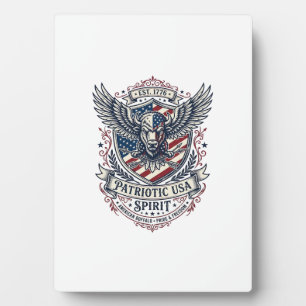 Patriotic Bison Eagle Crest Animal Hybrid Patrioti Plaque