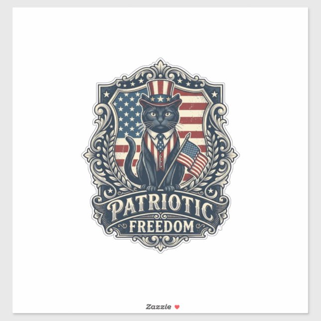 Patriotic Black Cat Vector Graphic Tee (2)_1 (Sheet)
