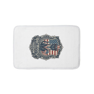 Patriotic Black Cat Vector Graphic Tee (2)_1 Bath Mat