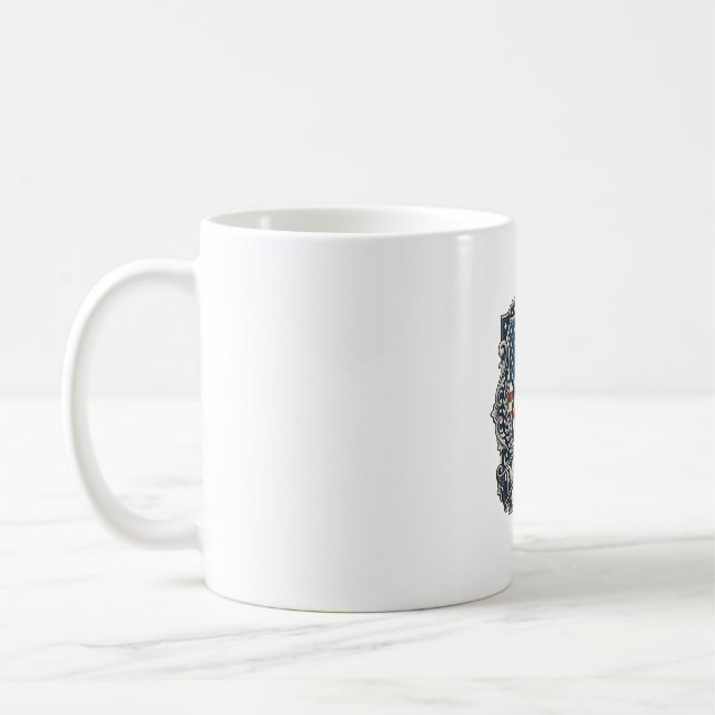 Patriotic Black Cat Vector Graphic Tee (2)_1 Coffee Mug (Left)