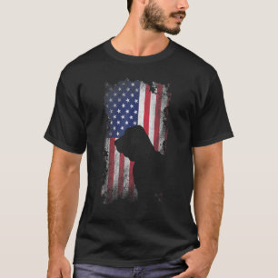 Patriotic Bloodhound American Flag Usa Dog T-Shirt