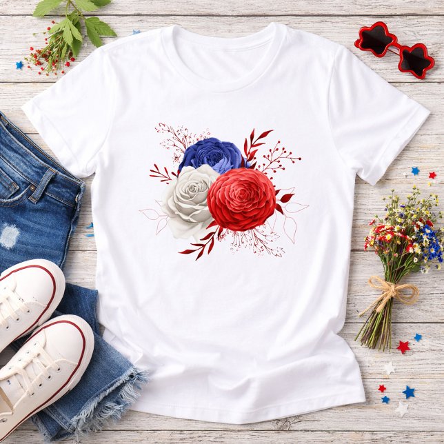 Patriotic Bloom Trio Tri-Blend Shirt (Creator Uploaded)