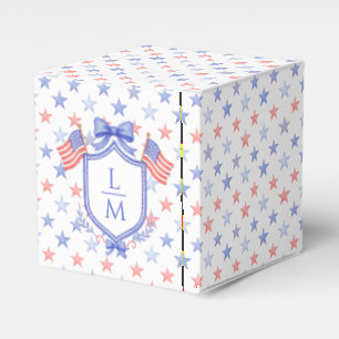 Patriotic Blue and Red Stars Favour Box