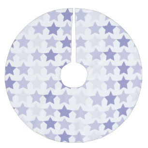 Patriotic Blue Ombre Stars Brushed Polyester Tree Skirt
