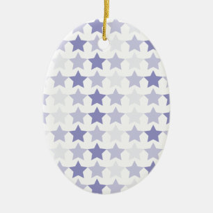 Patriotic Blue Ombre Stars Ceramic Tree Decoration