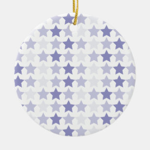 Patriotic Blue Ombre Stars Ceramic Tree Decoration