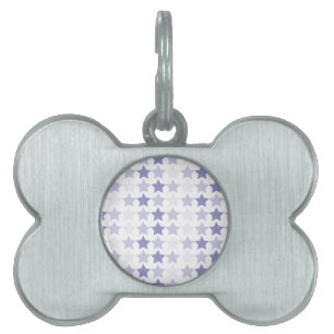 Patriotic Blue Ombre Stars Pet ID Tag