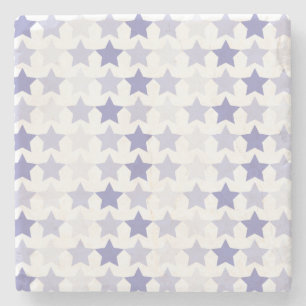 Patriotic Blue Ombre Stars Stone Coaster