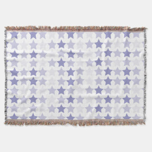 Patriotic Blue Ombre Stars Throw Blanket