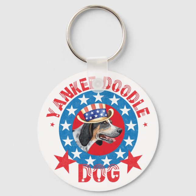 Patriotic Bluetick Key Ring (Front)