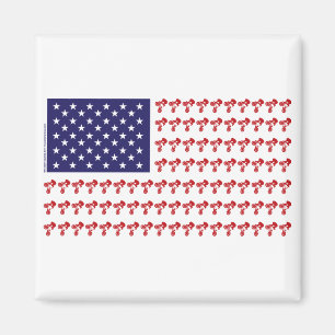 Patriotic BMX Biker American Flag Magnet