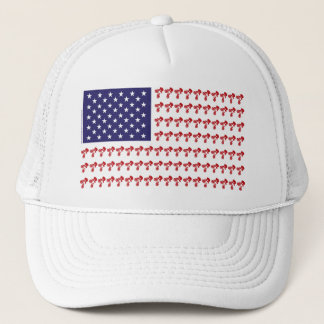 Patriotic BMX Biker American Flag Trucker Hat