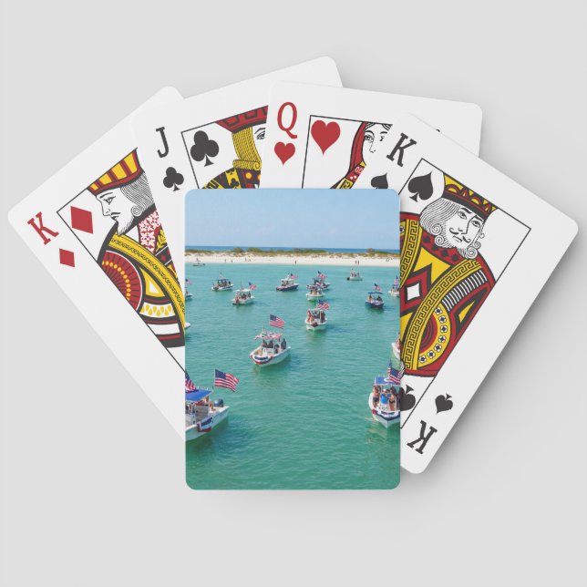Patriotic boating theme Playing cards (Back)