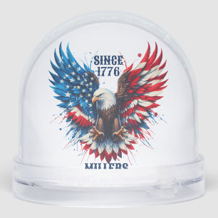Patriotic Bold Eagle Snow Globe