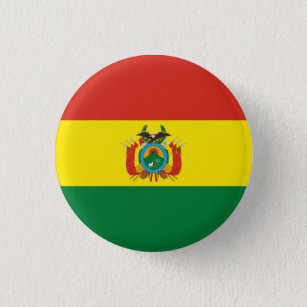 Patriotic Bolivia Flag 3 Cm Round Badge
