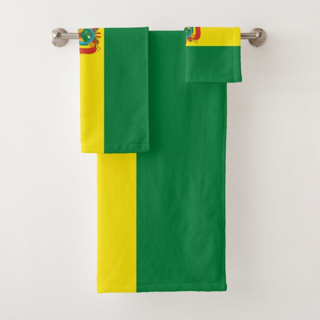 Patriotic Bolivia Flag Bath Towel Set (Insitu)