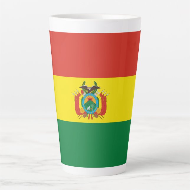 Patriotic Bolivia Flag Latte Mug (Front)