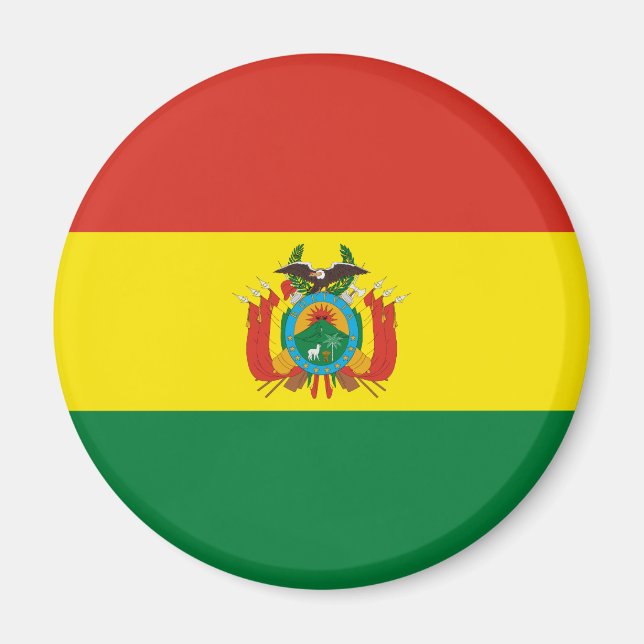 Patriotic Bolivia Flag Magnet (Front)