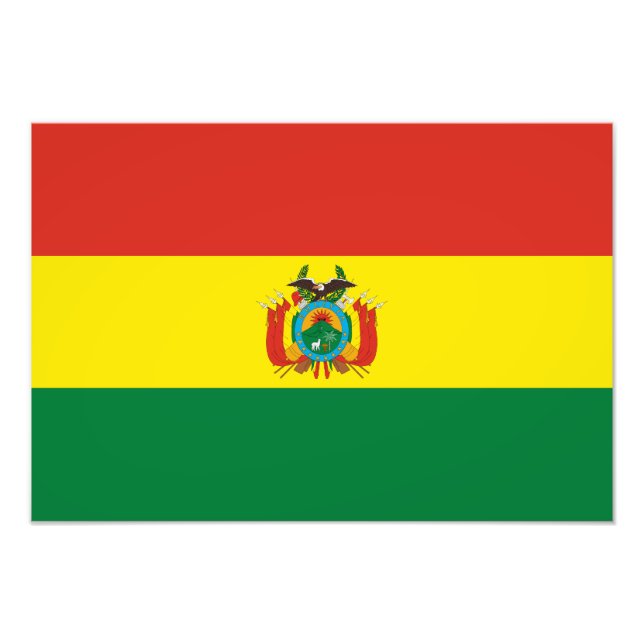 Patriotic Bolivia Flag Photo Print (Front)