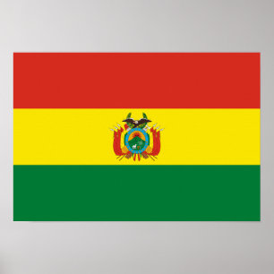 Patriotic Bolivia Flag Poster