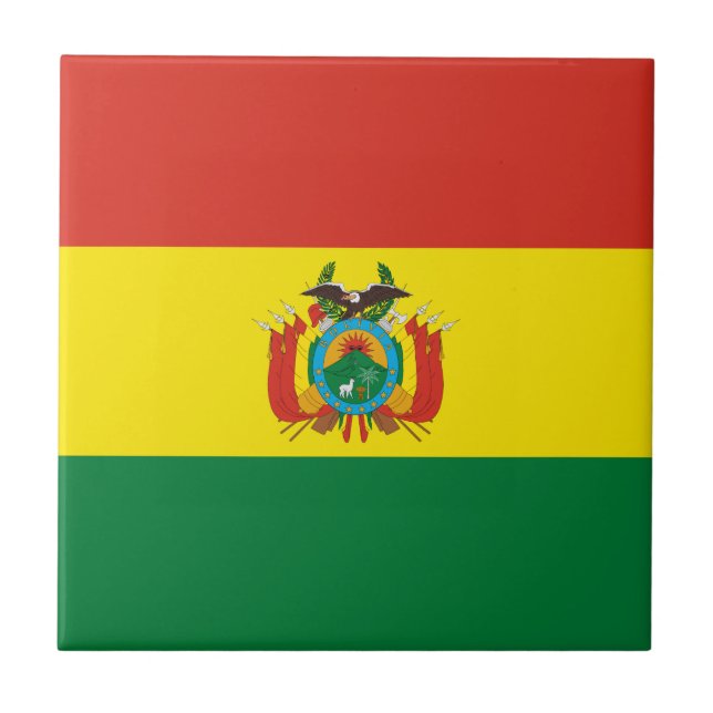 Patriotic Bolivia Flag Tile (Front)