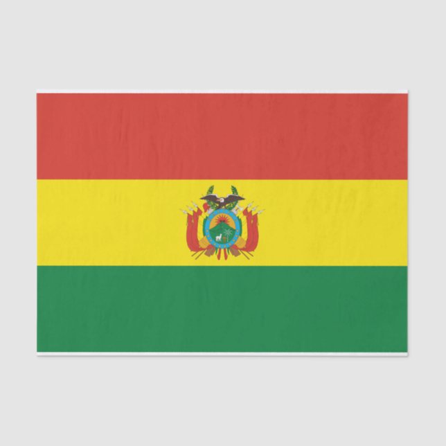 Patriotic Bolivia Flag Tissue Paper (Front)