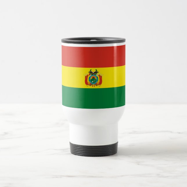 Patriotic Bolivia Flag Travel Mug (Center)