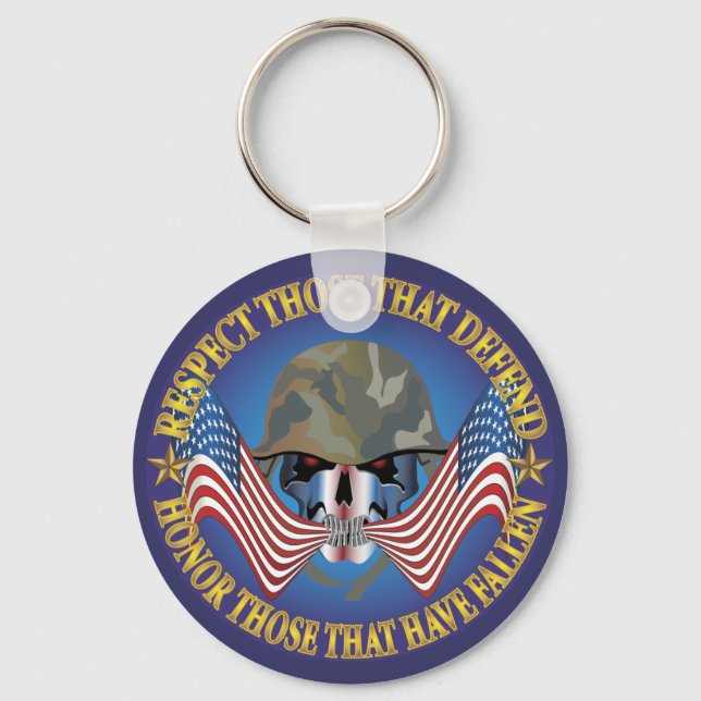 Patriotic Bones Key Ring (Front)