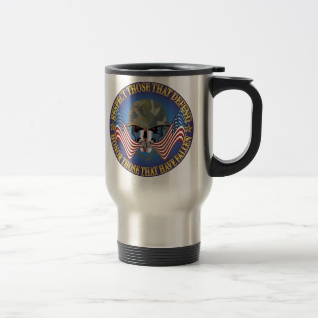 Patriotic Bones Travel Mug (Right)