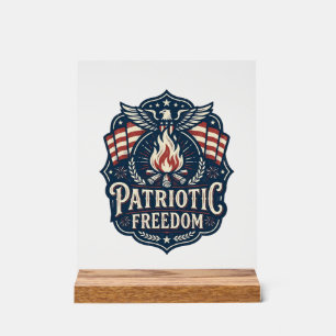 Patriotic Bonfire Night Vector Graphic Tee_1 Acrylic Sign