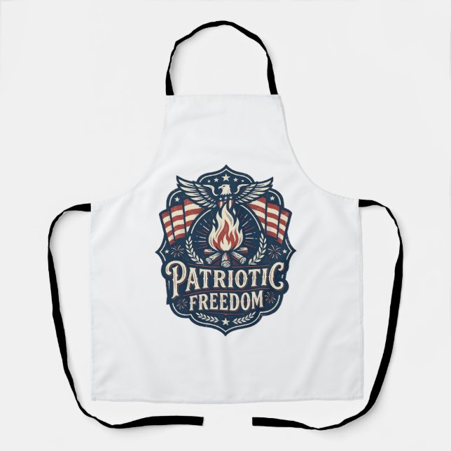 Patriotic Bonfire Night Vector Graphic Tee_1 Apron (Front)