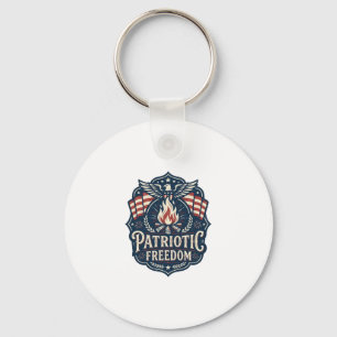 Patriotic Bonfire Night Vector Graphic Tee_1 Key Ring