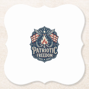 Patriotic Bonfire Night Vector Graphic Tee_1 Paper Coaster