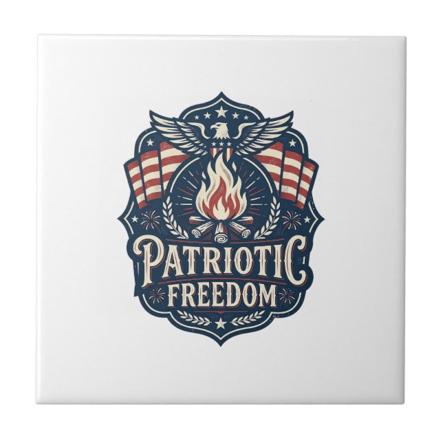 Patriotic Bonfire Night Vector Graphic Tee_1 Tile (Front)
