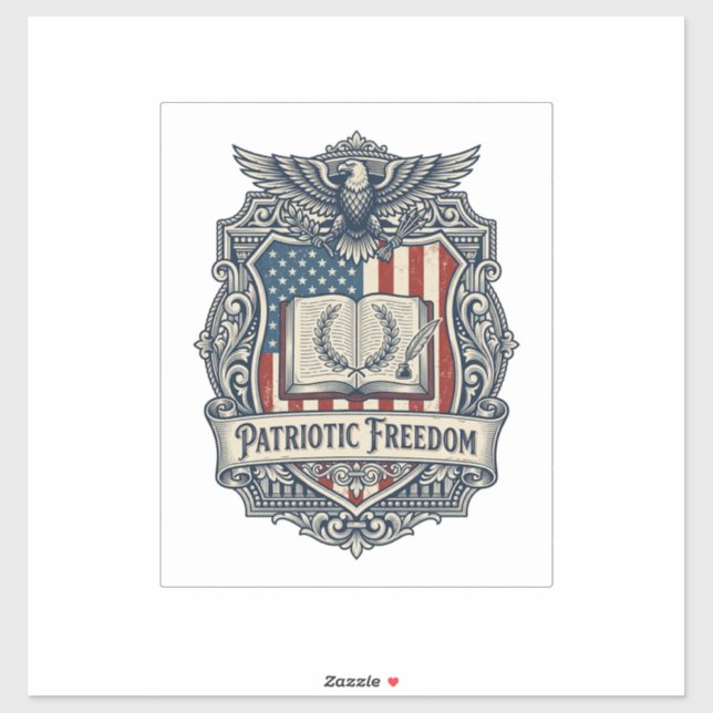 Patriotic Book Club Vector Graphic Tee (Sheet)