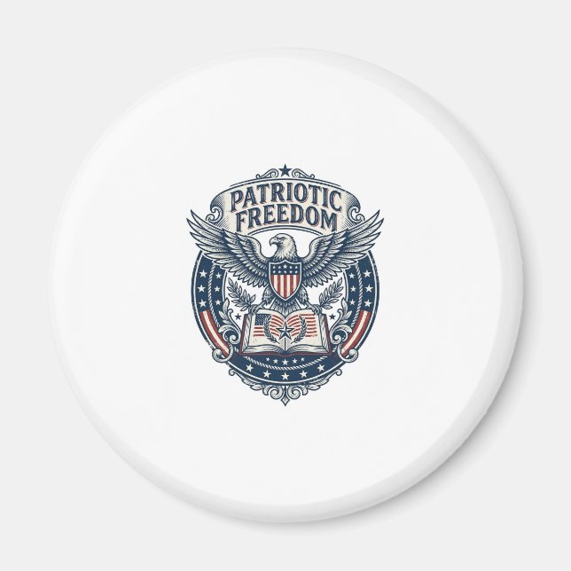 Patriotic Book Club Vector Graphic Tee (2) Magnet (Front)