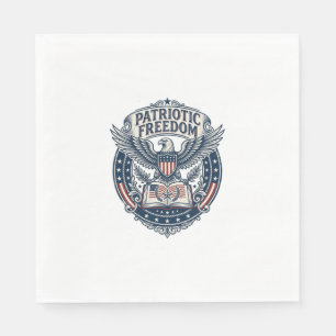 Patriotic Book Club Vector Graphic Tee (2) Napkin