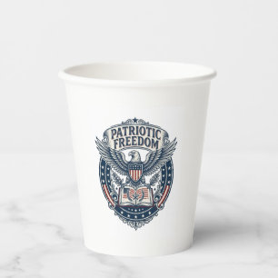 Patriotic Book Club Vector Graphic Tee (2) Paper Cups