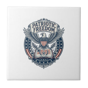 Patriotic Book Club Vector Graphic Tee (2) Tile