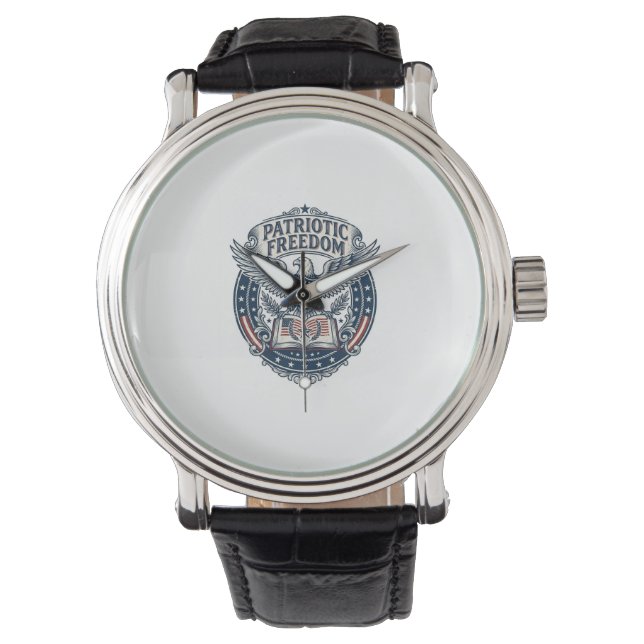 Patriotic Book Club Vector Graphic Tee (2) Watch (Front)