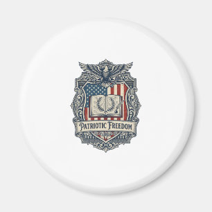 Patriotic Book Club Vector Graphic Tee Magnet