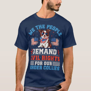 Patriotic Border Collie Dog T-Shirt