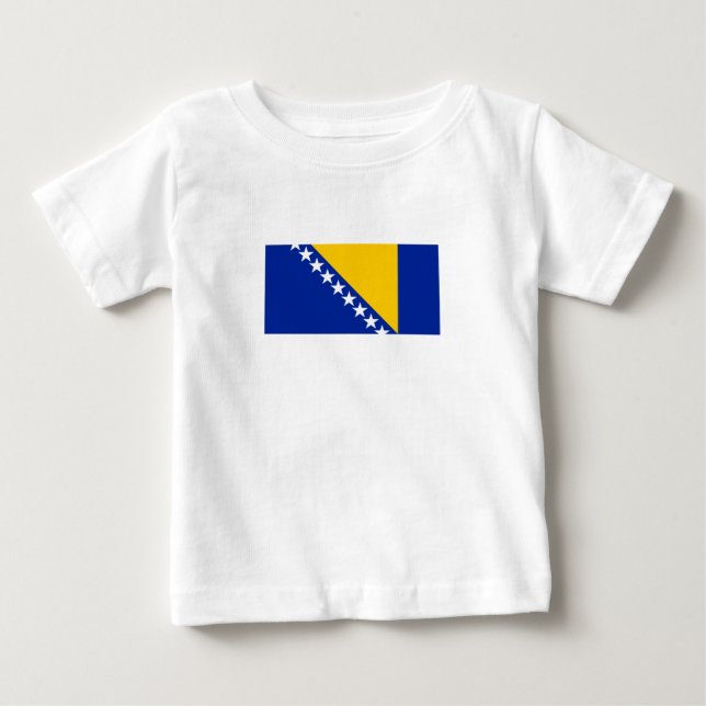 Patriotic Bosnia Herzegovina Flag Baby T-Shirt (Front)