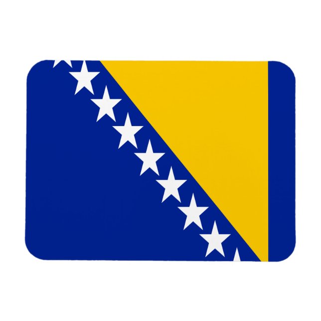 Patriotic Bosnia Herzegovina Flag Magnet (Horizontal)