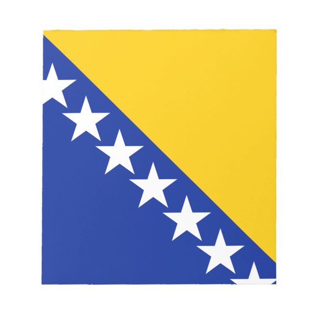 Patriotic Bosnia Herzegovina Flag Notepad (Front)