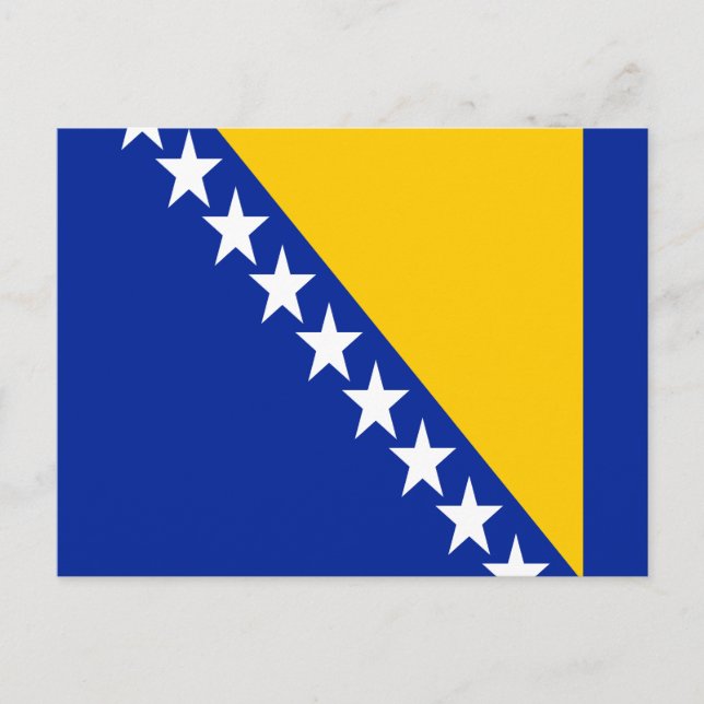 Patriotic Bosnia Herzegovina Flag Postcard (Front)